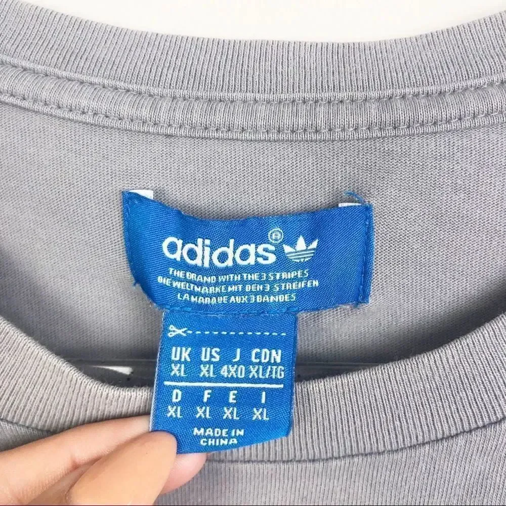 ADIDAS | Camo Logo Gray Short Sleeve Tee X-Large